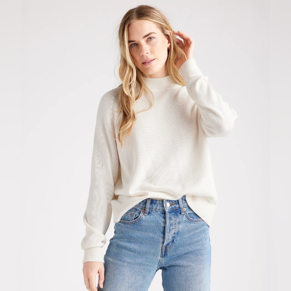 Quince mockneck sweater